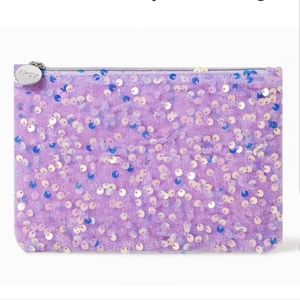 Ipsy pink sequin velvet mini bag wallet purse party glamour sparkle